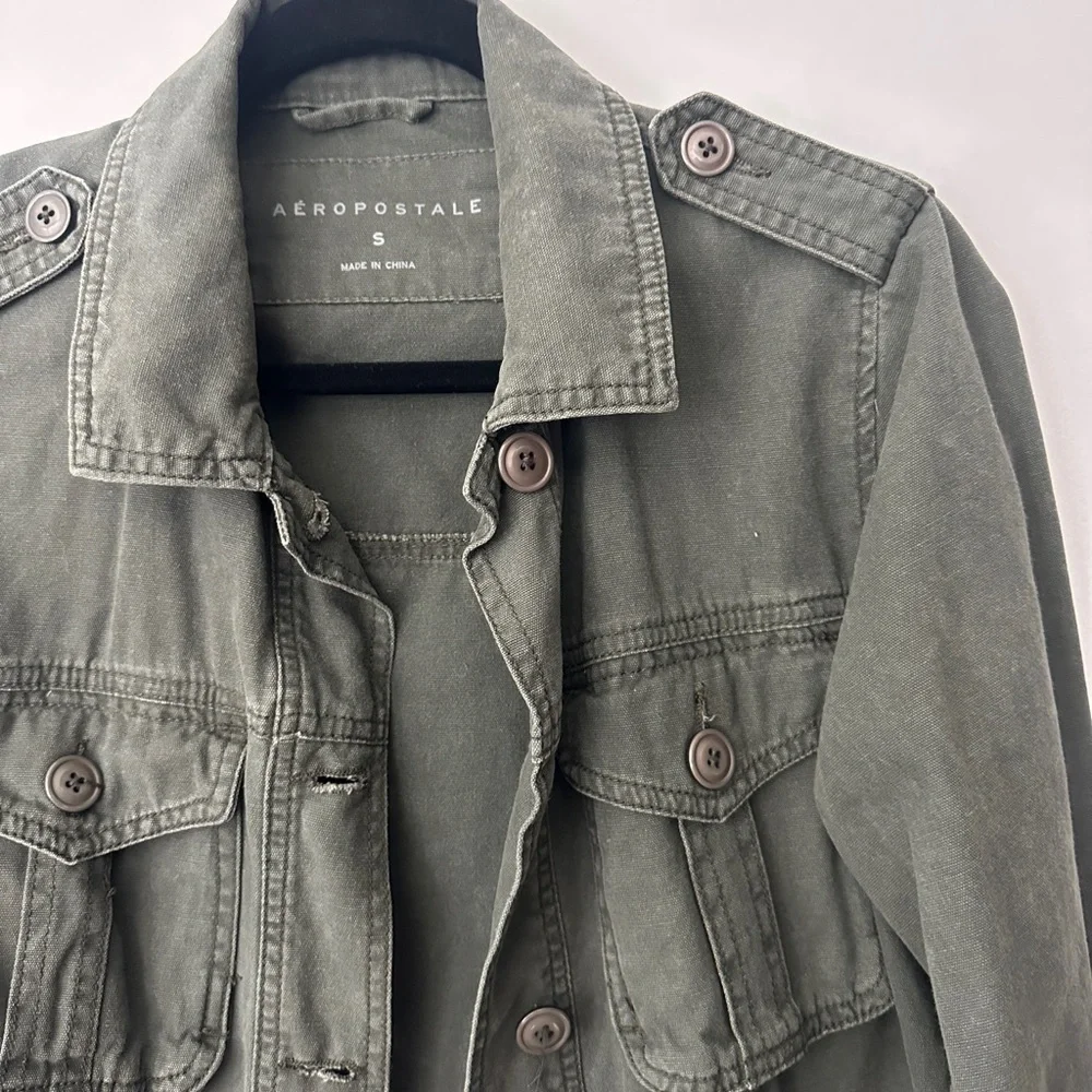 Aeropostale Frayed Military Jacket Size Small